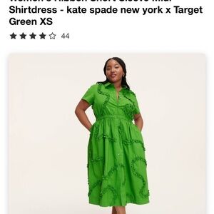 Kate Spade Green Pleated Midi Sundress with Peter Pan Collar
